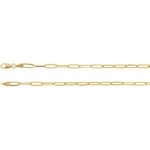 Charger l&#39;image dans la galerie, 18K Yellow Gold-Plated Sterling Silver 3.85 mm Elongated Flat Link 18&quot; Chain
