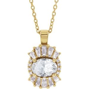 14K Yellow 1 CTW Diamond 16-18" Necklace