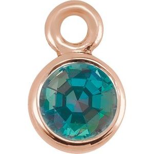 14K Rose Chatham¬Æ Created Alexandrite Micro Bezel Dangle