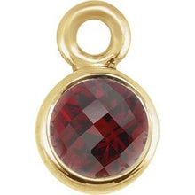 Load image into Gallery viewer, 14K Yellow Garnet Micro Bezel Dangle
