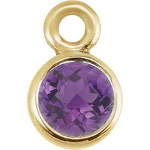Load image into Gallery viewer, 14K Yellow Amethyst Micro Bezel Dangle

