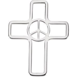 Peace Sign Cross Pendant