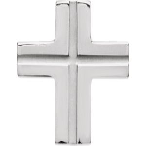 Sterling Silver 26.5x20.5 mm Cross Pendant
