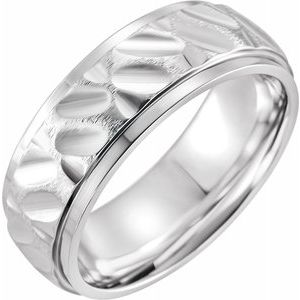 Cobalt 8 mm Design Band Size 7