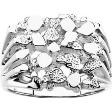 Charger l'image dans la galerie, Sterling Silver Men's Nugget Ring
