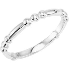 Charger l'image dans la galerie, Sterling Silver Stackable Beaded Ring
