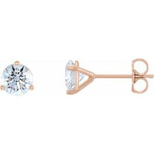 Load image into Gallery viewer, 14K Rose 1 1/5 CTW Lab-Grown Diamond Stud Earrings
