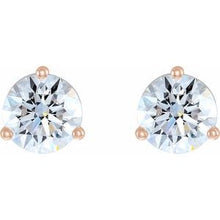 Load image into Gallery viewer, Round 3-Prong Lab-Grown Diamond Stud Earrings  
