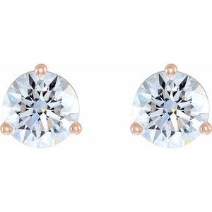 Round 3-Prong Lab-Grown Diamond Stud Earrings  
