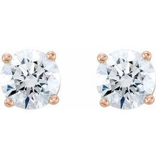 Load image into Gallery viewer, Round 4-Prong Lab-Grown Diamond Stud Earrings  
