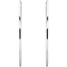 Load image into Gallery viewer, Sterling Silver 60 mm Endless Hoop Tube Earrings
