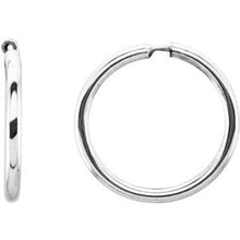 Load image into Gallery viewer, Sterling Silver 13 mm Endless Hoop Tube Earrings
