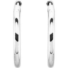 Load image into Gallery viewer, Sterling Silver 13 mm Endless Hoop Tube Earrings
