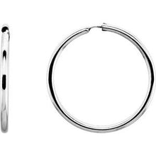 Load image into Gallery viewer, Sterling Silver 19 mm Endless Hoop Tube Earrings
