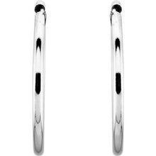 Load image into Gallery viewer, Sterling Silver 19 mm Endless Hoop Tube Earrings
