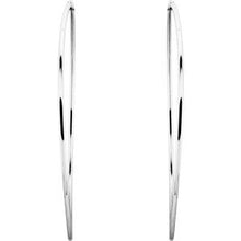 Load image into Gallery viewer, Sterling Silver 75 mm Endless Hoop Tube Earrings
