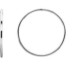 Load image into Gallery viewer, Sterling Silver 35 mm Endless Hoop Tube Earrings

