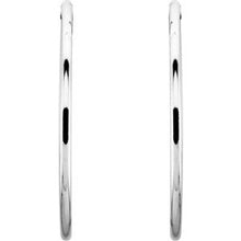 Load image into Gallery viewer, Sterling Silver 35 mm Endless Hoop Tube Earrings

