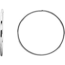 Load image into Gallery viewer, Sterling Silver 40 mm Endless Hoop Tube Earrings
