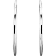 Load image into Gallery viewer, Sterling Silver 40 mm Endless Hoop Tube Earrings
