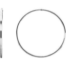 Load image into Gallery viewer, Sterling Silver 45 mm Endless Hoop Tube Earrings
