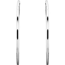 Load image into Gallery viewer, Sterling Silver 45 mm Endless Hoop Tube Earrings
