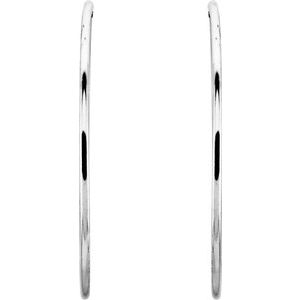 Sterling Silver 51 mm Endless Hoop Tube Earrings
