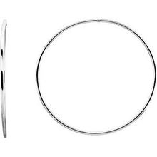 Load image into Gallery viewer, Sterling Silver 53 mm Endless Hoop Tube Earrings
