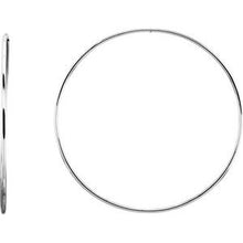 Load image into Gallery viewer, Sterling Silver 69 mm Endless Hoop Tube Earrings
