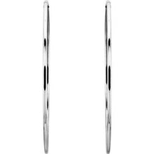 Load image into Gallery viewer, Sterling Silver 65 mm Endless Hoop Tube Earrings
