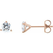 Load image into Gallery viewer, 14K Rose 1 CTW Lab-Grown Diamond Stud Earrings
