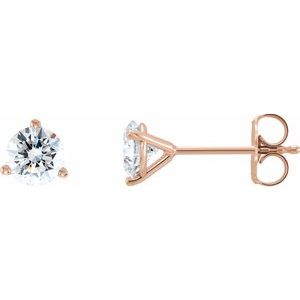 14K Rose 1 CTW Lab-Grown Diamond Stud Earrings