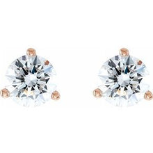 Load image into Gallery viewer, Round 3-Prong Lab-Grown Diamond Stud Earrings  
