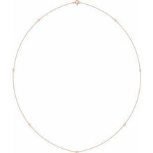 Load image into Gallery viewer, 14K Rose 1 5/8 CTW Lab-Grown Diamond 7-Station 24&quot; Necklace
