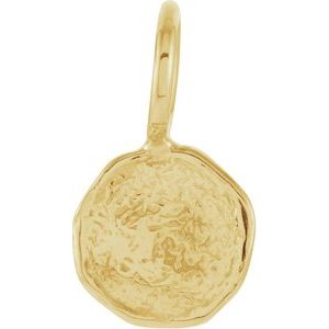 14K Yellow Disc Pendant