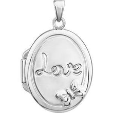 Load image into Gallery viewer, Sterling Silver Oval Love Locket
