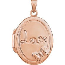 Load image into Gallery viewer, 14K Rose Gold-Plated Sterling Silver Oval Locket
