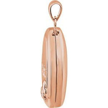 Load image into Gallery viewer, 14K Rose Gold-Plated Sterling Silver Oval Locket
