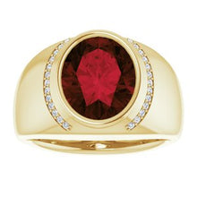 Load image into Gallery viewer, Men's Bezel-Set Ring
