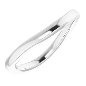 Sterling Silver Band for 14x10 mm Emerald Ring