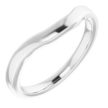 Load image into Gallery viewer, Sterling Silver Band for 7 x 7 mm Asscher Ring
