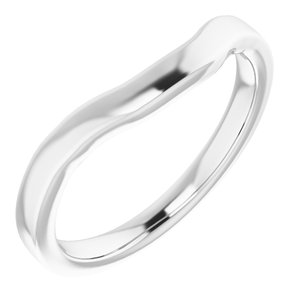 Sterling Silver Band for 7 x 7 mm Asscher Ring