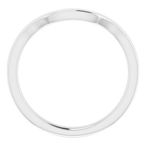 Sterling Silver Band for 7 x 7 mm Asscher Ring