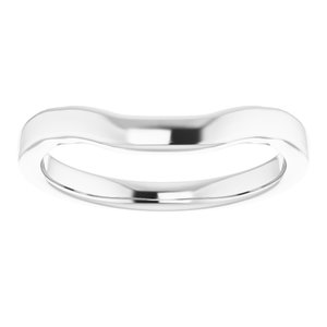 Sterling Silver Band for 7 x 7 mm Asscher Ring