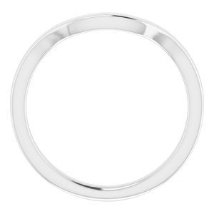 Sterling Silver Band for 8 x 8 mm Asscher Ring