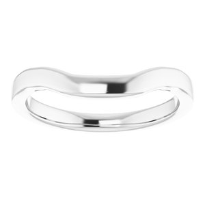 Sterling Silver Band for 8 x 8 mm Asscher Ring