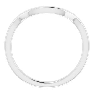 Sterling Silver Band for 10 x 10 mm Asscher Ring