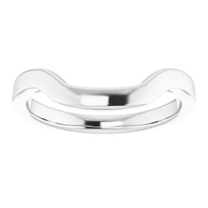 Sterling Silver Band for 11 x 9 mm Emerald Ring