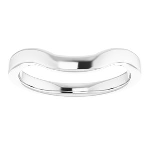 Sterling Silver Band for 7 x 5 mm Emerald Ring