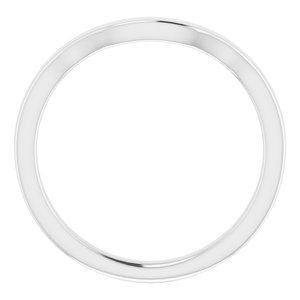 Sterling Silver Band for 6 x 6 mm Asscher Ring